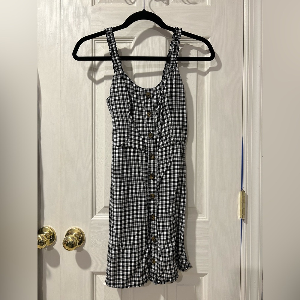 plaid mini dress